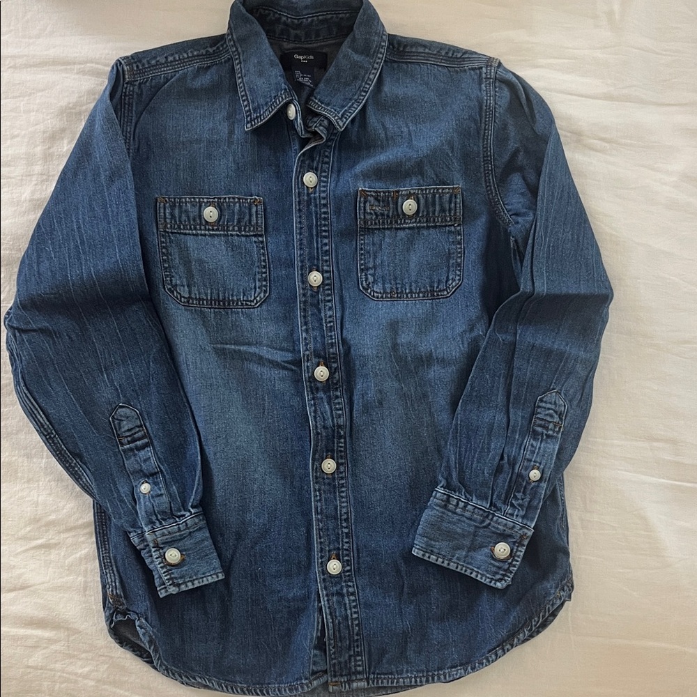 GAP Kids Classic Blue Denim Shirt